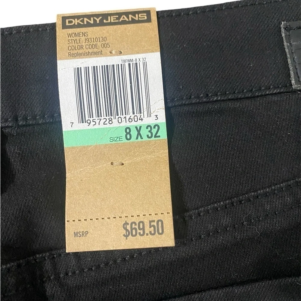 Women Black DNKY Mercer Jean Curvy Fit size 8x32 - Picture 5 of 9
